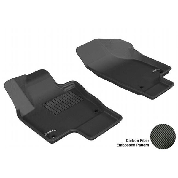 3D Maxpider 3D MAXpider L1VW02111509 VOLKSWAGEN TIGUAN 2009-2014 KAGU BLACK R1 Floor Mat L1VW02111509 - main
